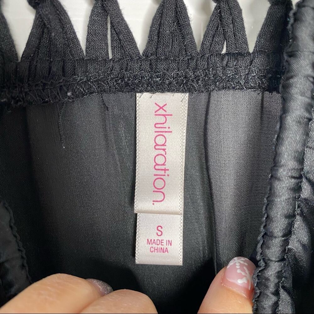 XHILARATION Womens Black LBD Lattice Back Lightweight Sun Dress Size Small - Picture 7 of 8